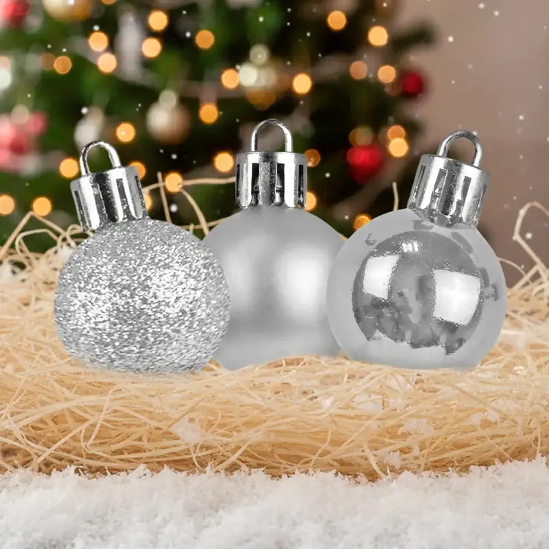 Kit De Esferas Navideñas, 9 Pzas, Color Plata 1