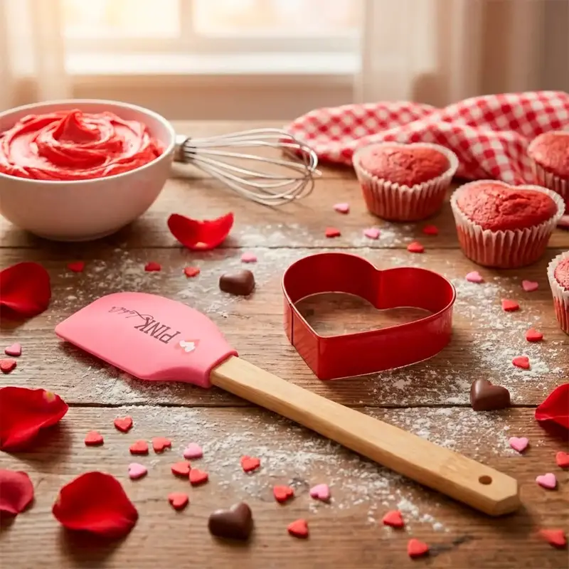 Kit De Espátula Y Cortador De Galleta, Corazón 1