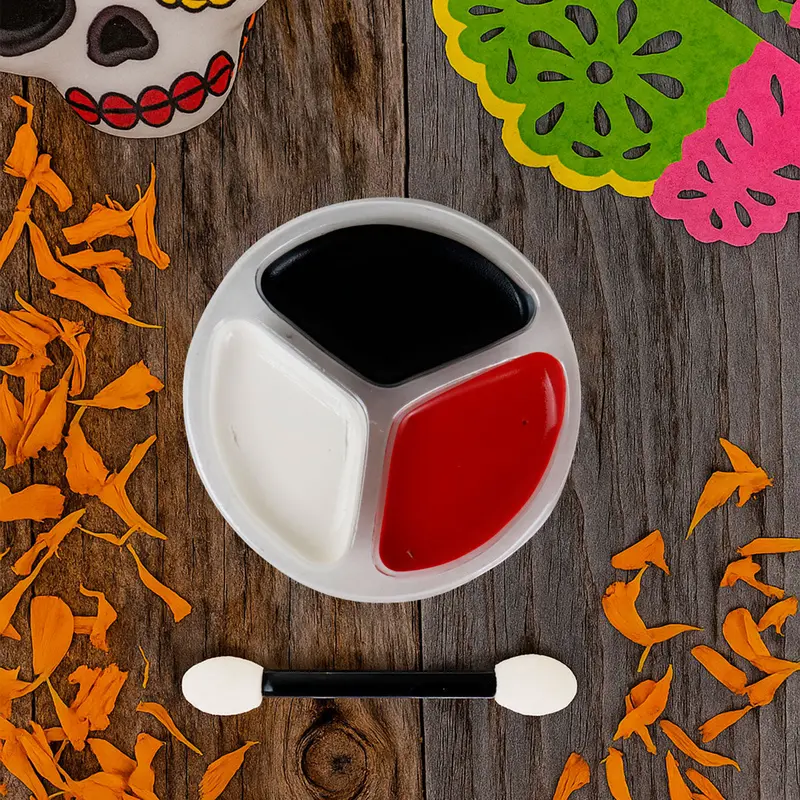 Kit De Maquillaje Para Halloween, Rojo, Negro Y Blanco 2