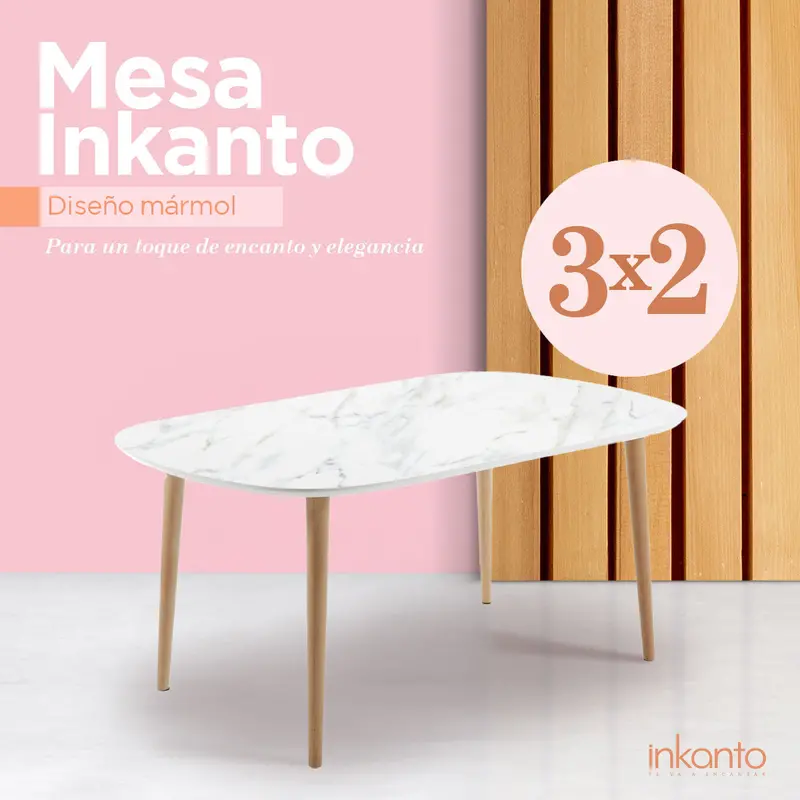 Kit De Mesas De Centro Con Tapa De Mármol De Imitación ¡Llévate 3 Y Paga 2! 1