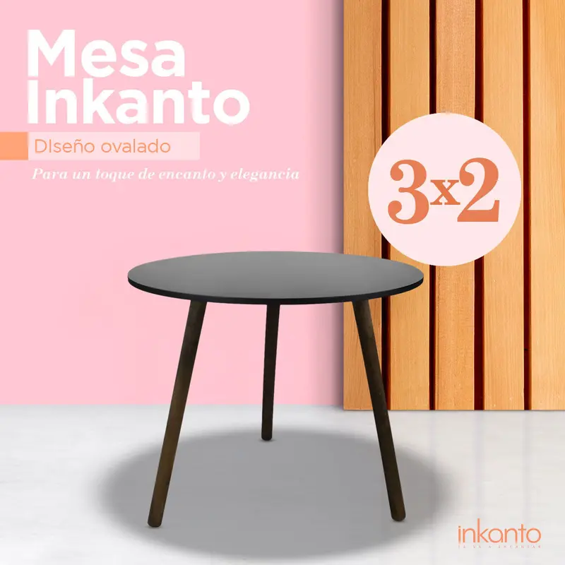 Kit De Mesas, Forma Ovalada Negra ¡Llévate 3 Y Paga 2! 1
