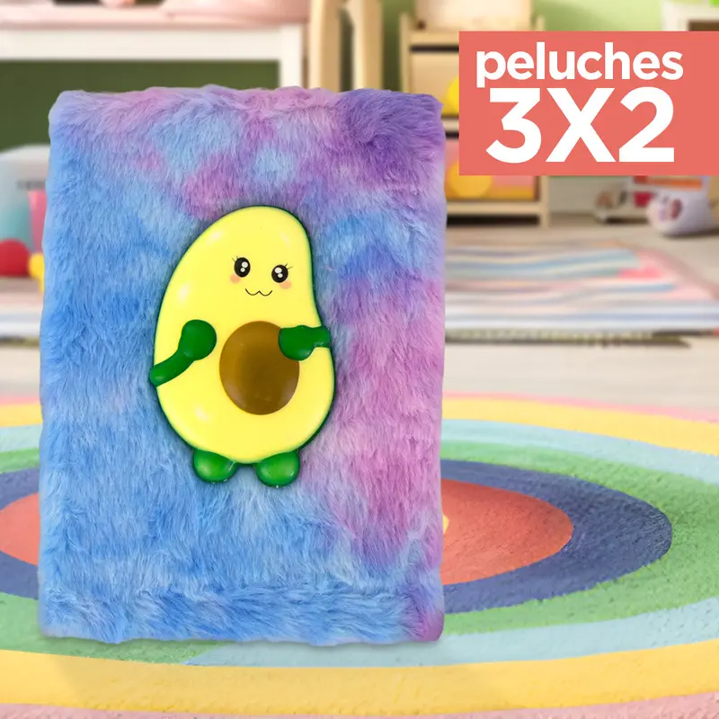 Kit De Peluche, Libreta Aguacate Con Squishies ¡Llévate 3 Y Paga 2! 1