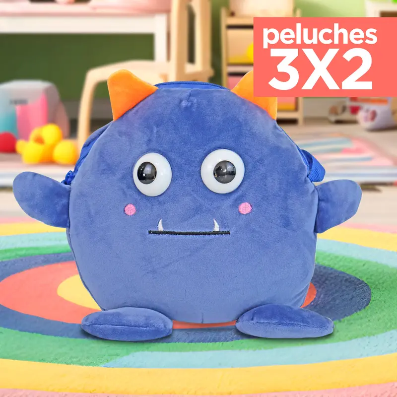 Kit De Peluche, Monstruo, Color Azul Rey ¡Llévate 3 Y Paga 2! 1