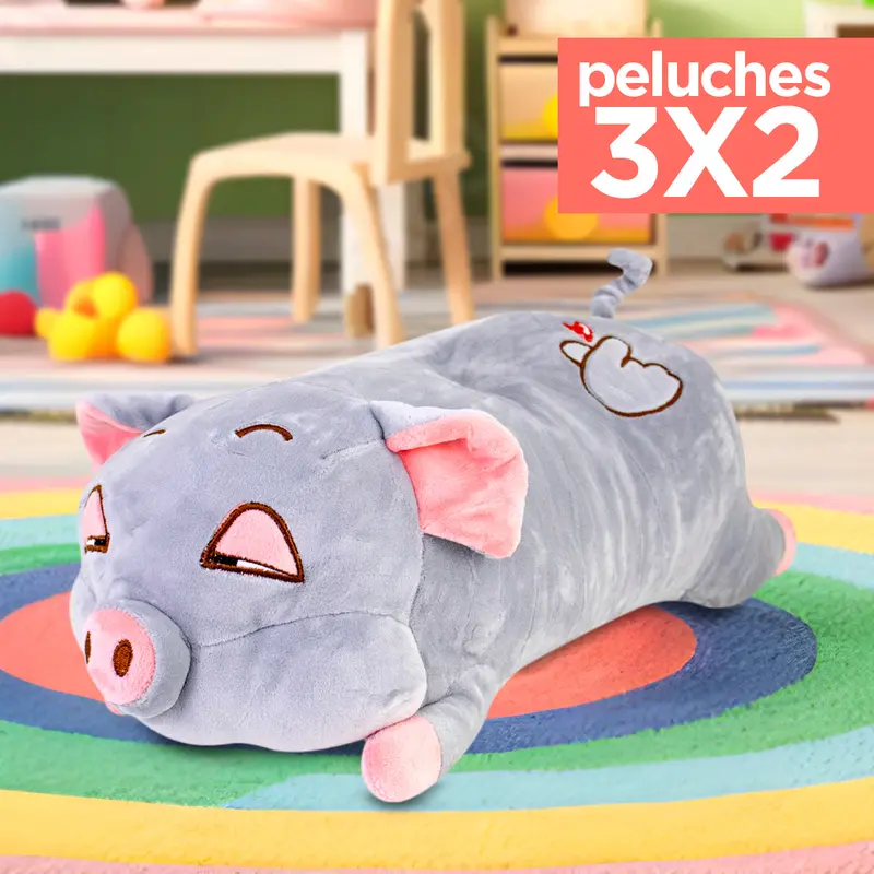 Kit De Peluche, Puerquito Color Gris ¡Llévate 3 Y Paga 2! 1