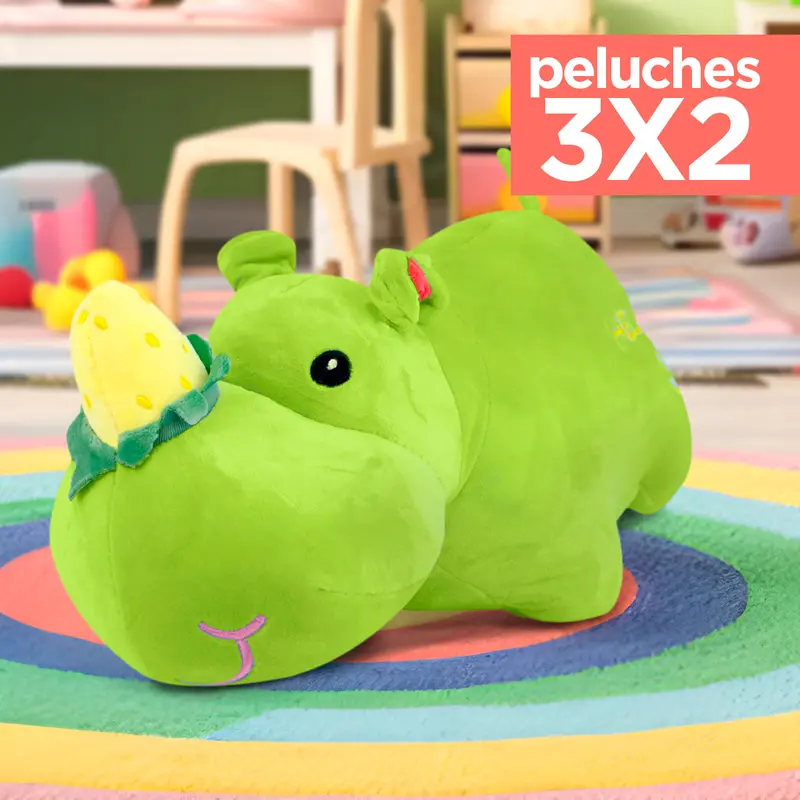 Kit De Peluche, Rinoceronte, Color Verde ¡Llévate 3 Y Paga 2! 1
