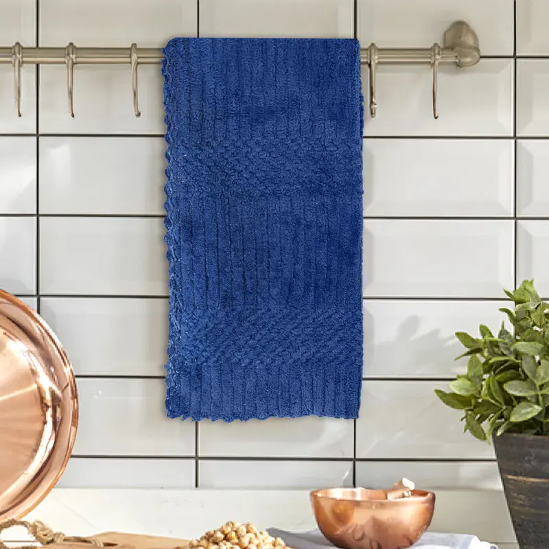 Kit De Trapos De Cocina, Color Azul, 2 Pzas 1