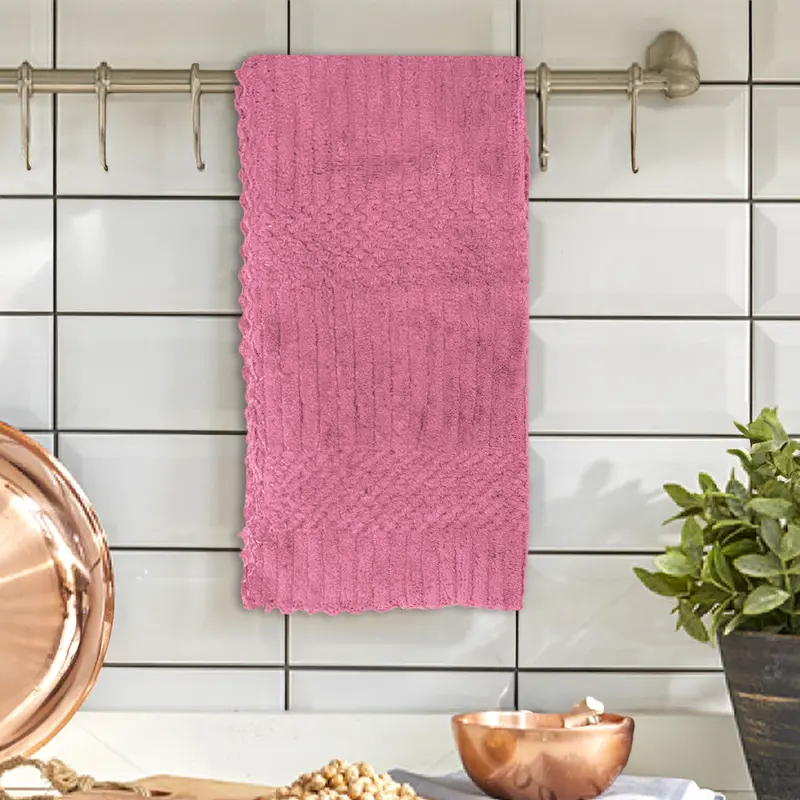 Kit De Trapos De Cocina, Color Morado, 2 Pzas 1