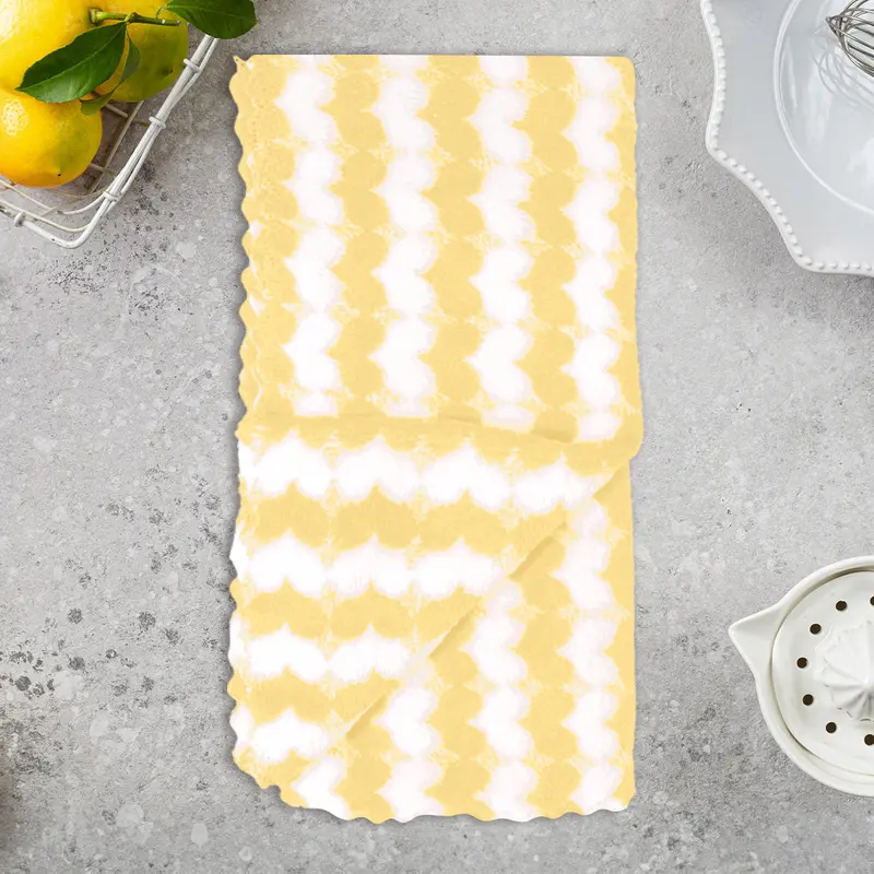 Kit De Trapos De Cocina, Diseño Amarillo, 2 Pzas 1