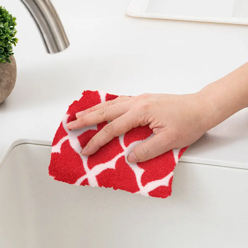 Kit De Trapos De Cocina, Rojo, 2 Pzas 1