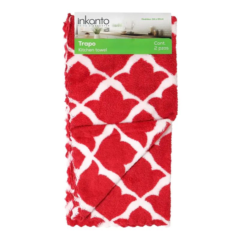 Kit De Trapos De Cocina, Rojo, 2 Pzas 2