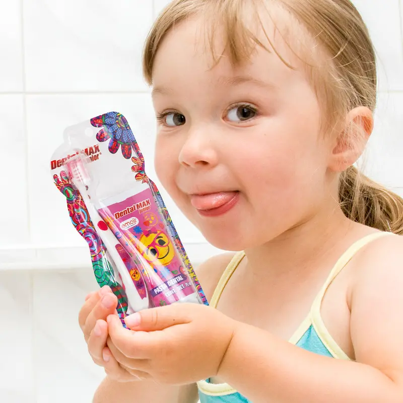 Kit De Viaje Para Niños, Dental Max, Color Rosa 1