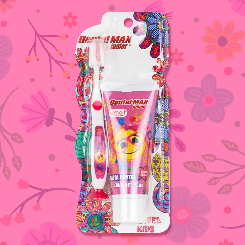 Kit De Viaje Para Niños, Dental Max, Color Rosa 2