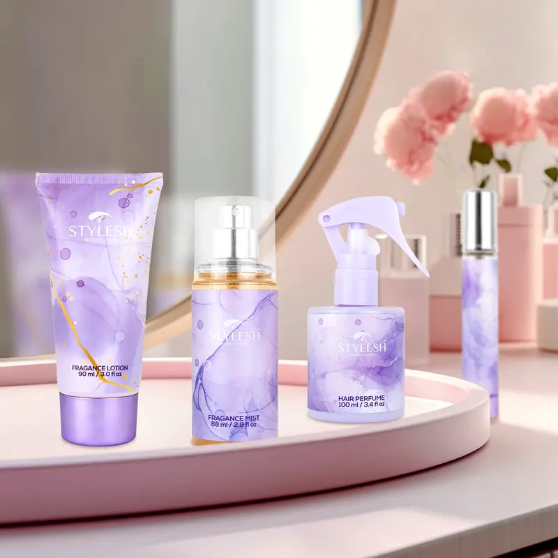 Kit Fragancia Y Cuidado, Stylesh Body Care, Color Morado 1