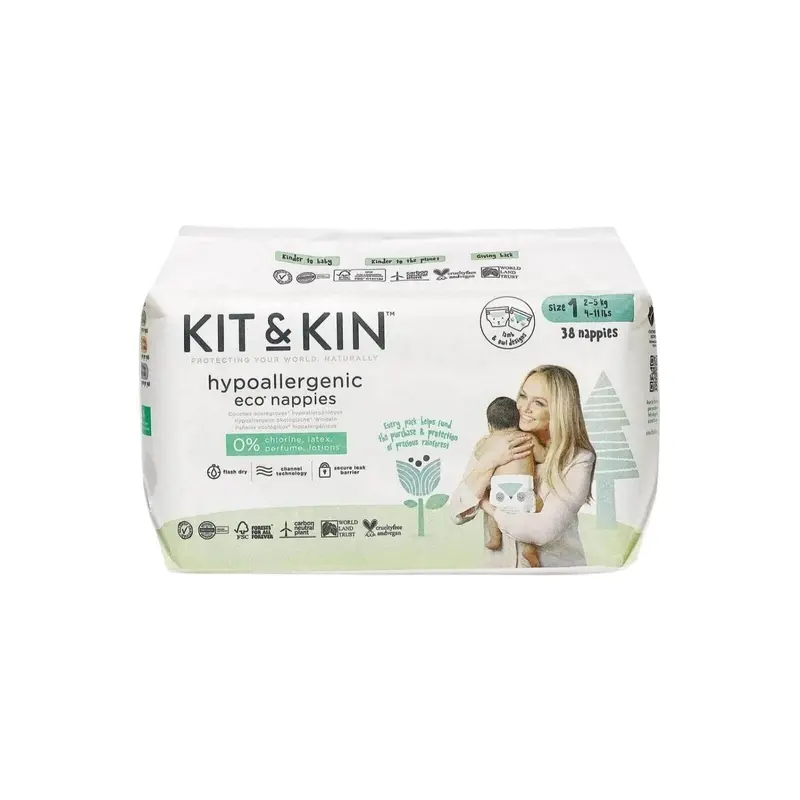 Kit & Kin Nappies Size 1 - 38 Nappies 1