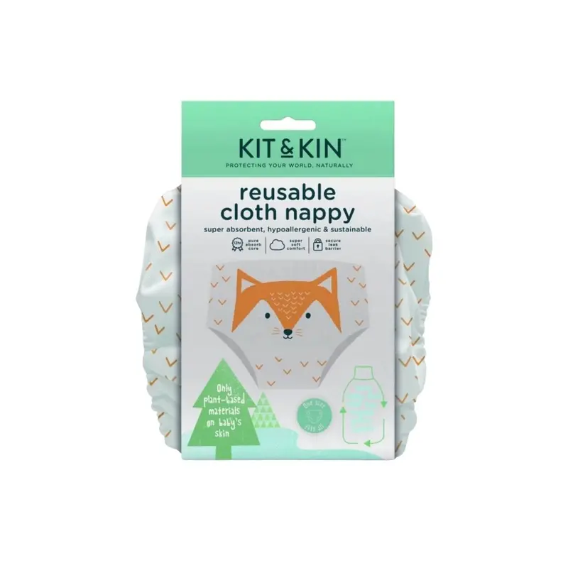 Kit & Kin Reusable Nappy - Fox 1