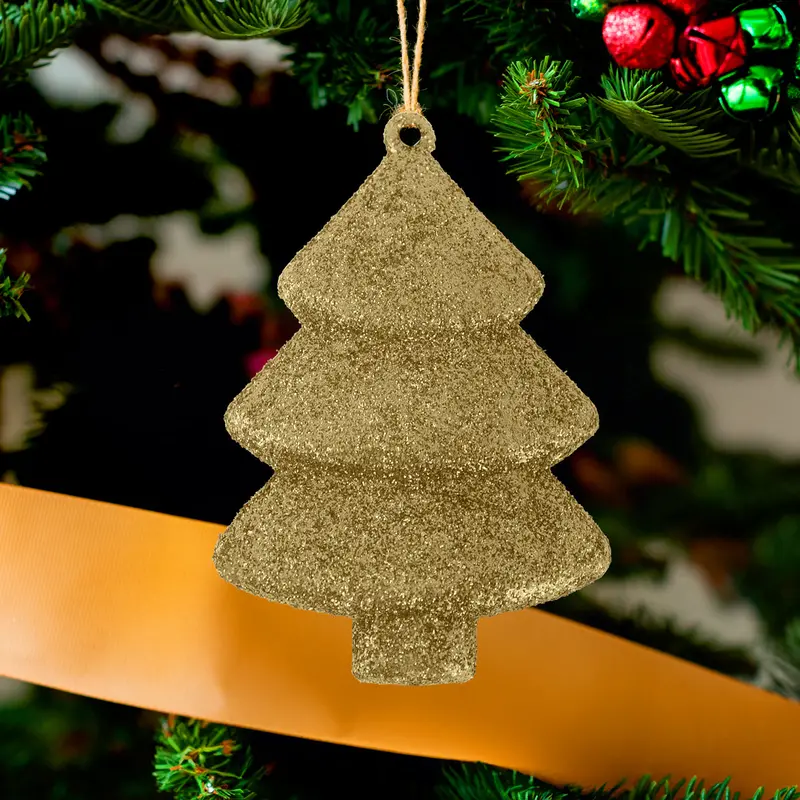 Kit Mini Árbol Con Glitter, Color Oro, 5 Pzas 1