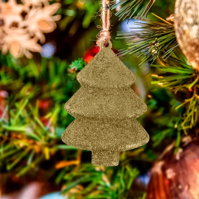 Kit Mini Árbol Con Glitter, Color Oro, 5 Pzas 2