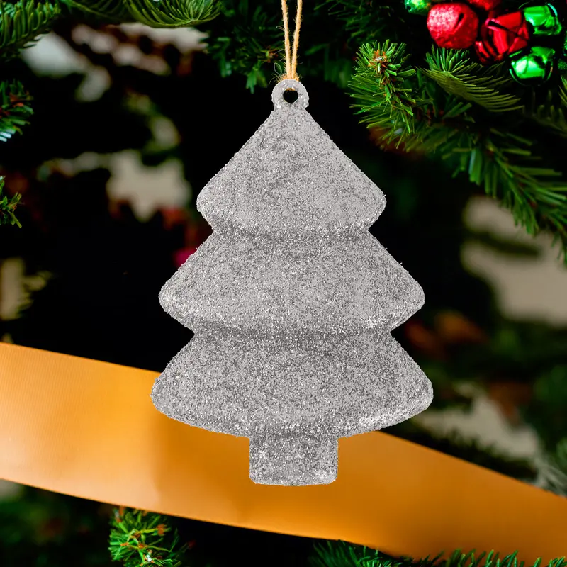 Kit Mini Árbol Con Glitter, Color Plata, 5 Pzas 1