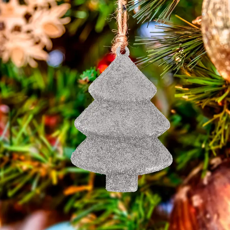 Kit Mini Árbol Con Glitter, Color Plata, 5 Pzas 2