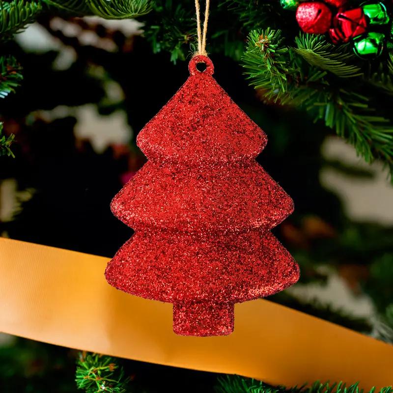 Kit Mini Árbol Con Glitter, Color Rojo, 5 Pzas 1