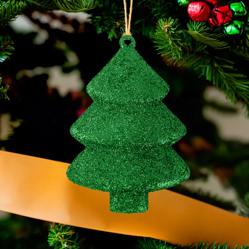 Kit Mini Árbol Con Glitter, Color Verde, 5 Pzas 1