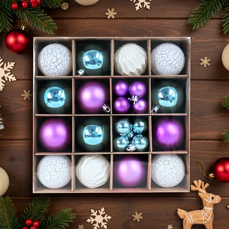 Kit Navideño De Esferas, 30 Pzas, Colores 2