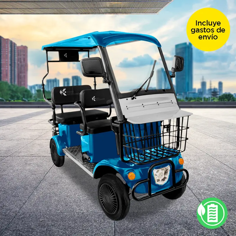 Kiwo, Vehículo Eléctrico Con Techo, Modelo Bty001, Color Azul Metálico 1