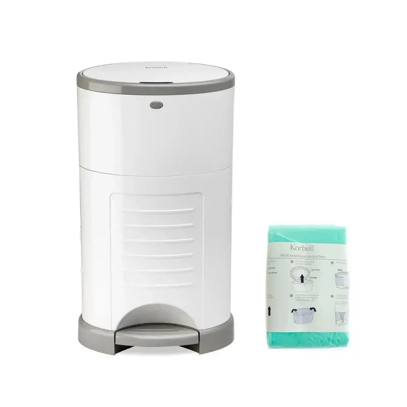 Korbell Nappy Bin - White 2