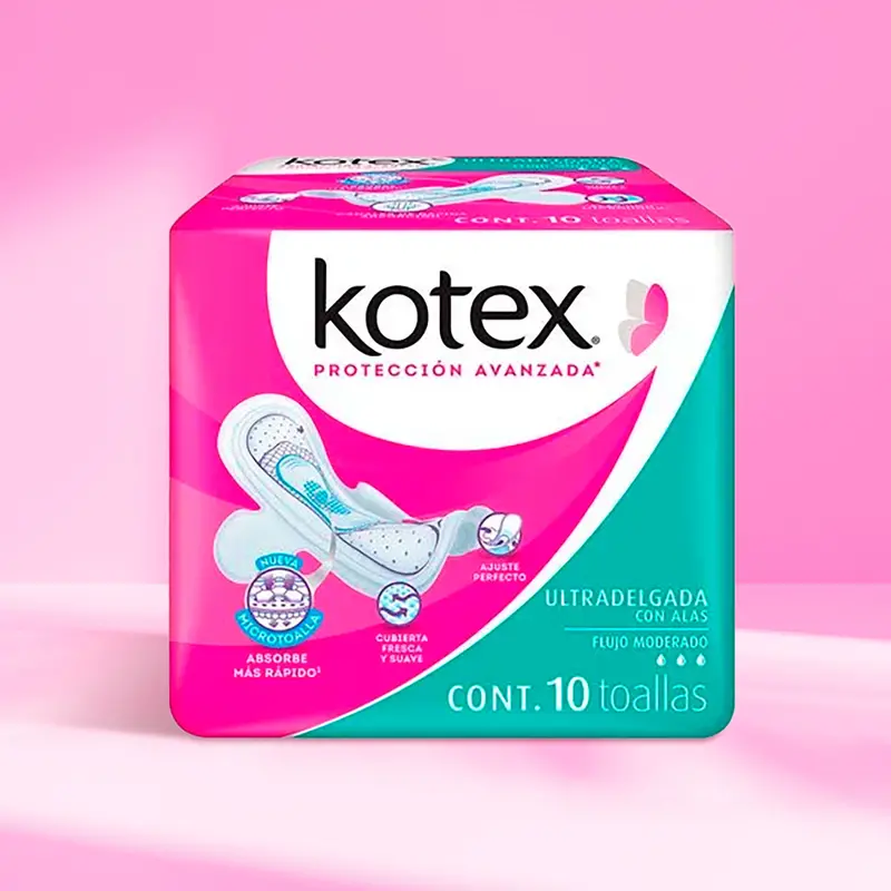 Kotex Ultradelgada, Toallas Femeninas Con Alas 1