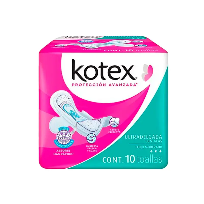 Kotex Ultradelgada, Toallas Femeninas Con Alas 2