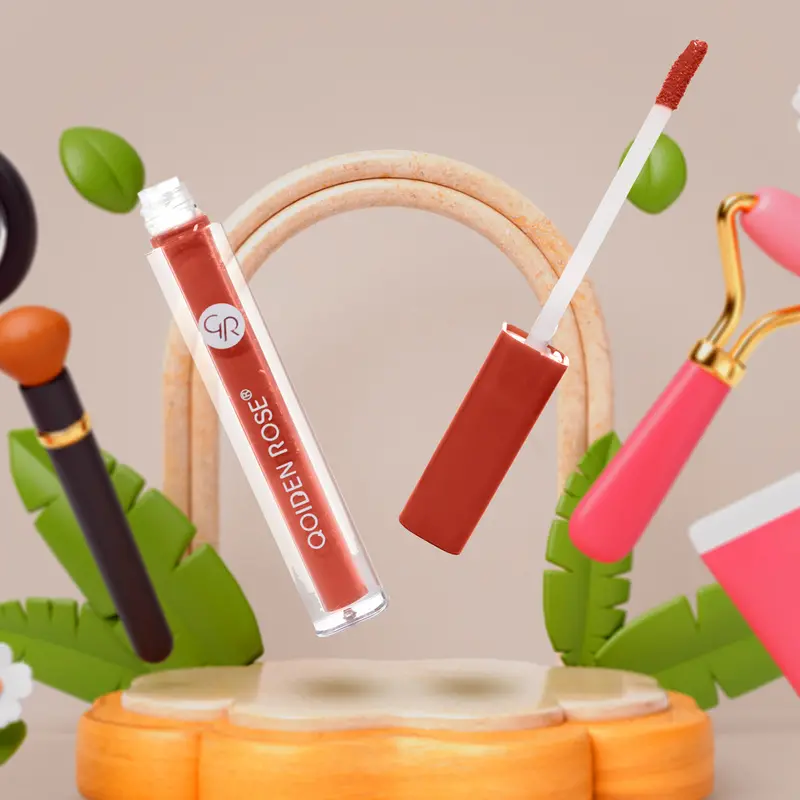 Labial Líquido Mate, Qoiden Rose, Nude Naranja 1