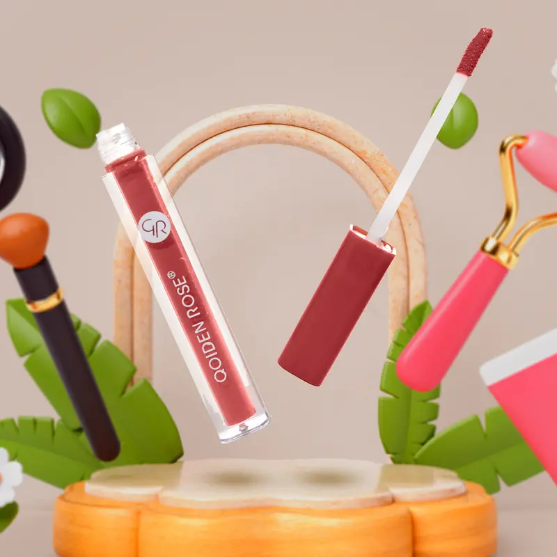 Labial Líquido Mate, Qoiden Rose, Nude Rojo 1