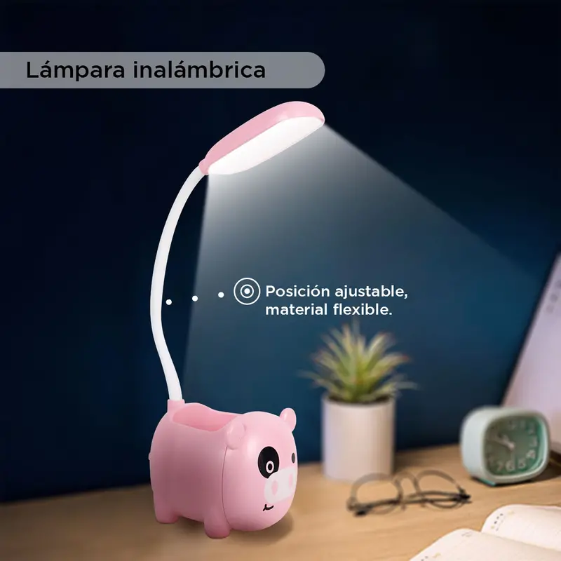 Lámpara De Escritorio Color Rosa 1