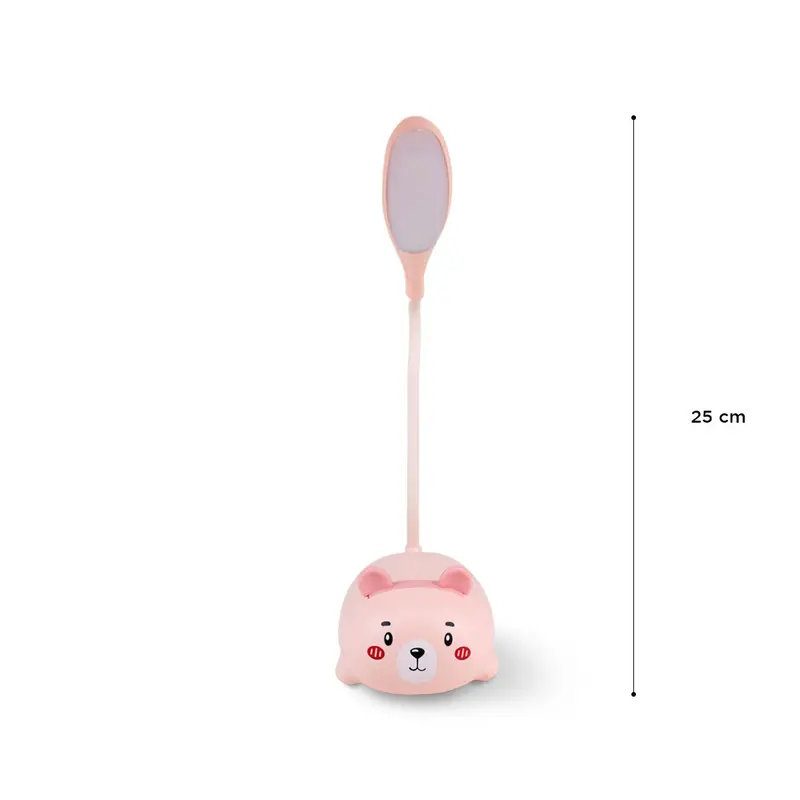 Lámpara De Escritorio Oso Color Rosa 2