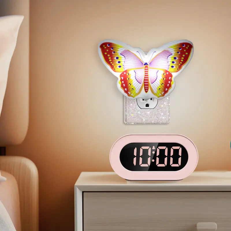 Lámpara Led De Pared En Forma De Mariposa, Color Rojo 2