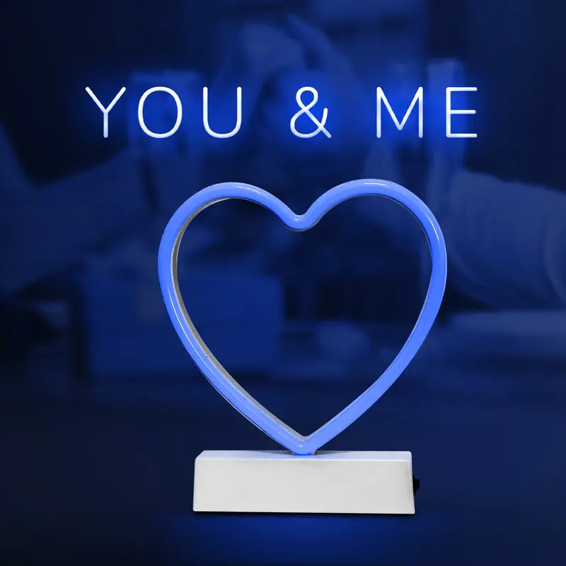 Lámpara Led En Forma De Corazón Inkanto, Color Azul 1