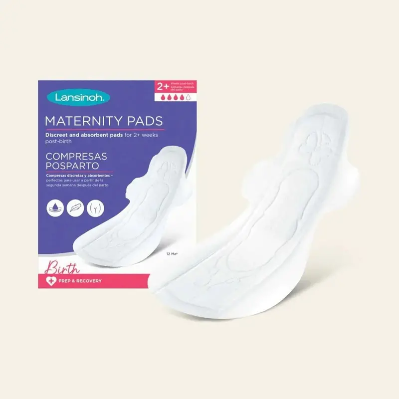 Lansinoh Discreet & Absorbent Maternity Pads For 2+ Weeks Postpartum 12 Pcs 1