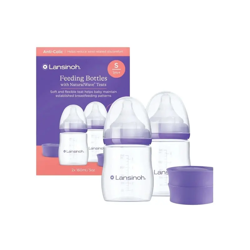 Lansinoh Feeding Bottles With Naturalwave Teats 160Ml Pack Of 2 1