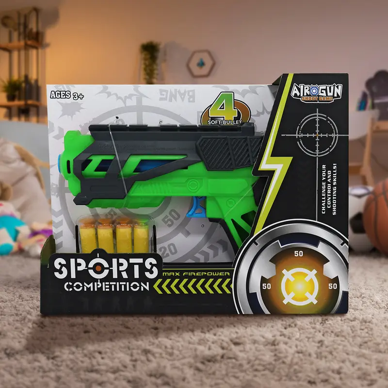 Lanzador De Juguete Color Verde Para Dardos, Air Gun 2