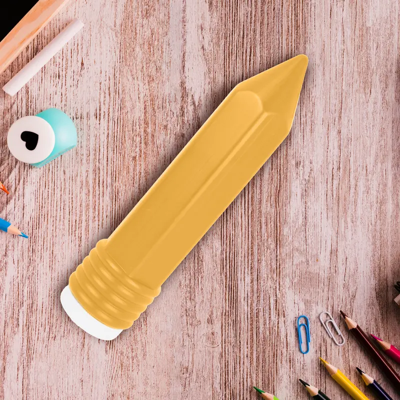 Lapicera De Plástico, Diseño Lápiz, Color Ambar 2