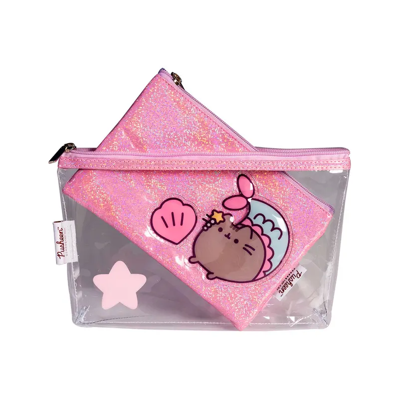 Lapicera Doble Color Rosa Con Diseño De Pusheen 1