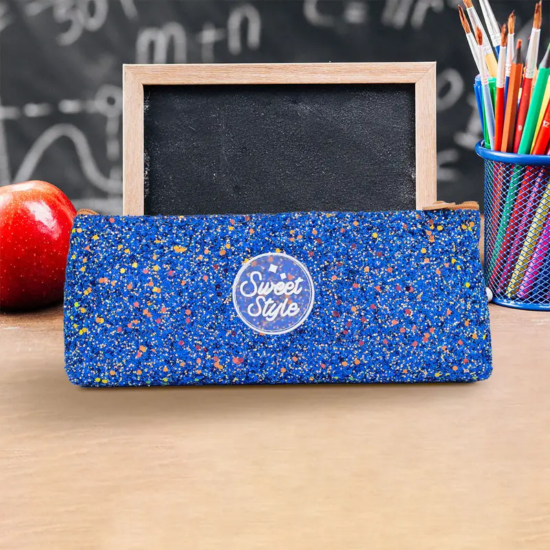 Lapicera/Estuche De Glitter Color Azul 1