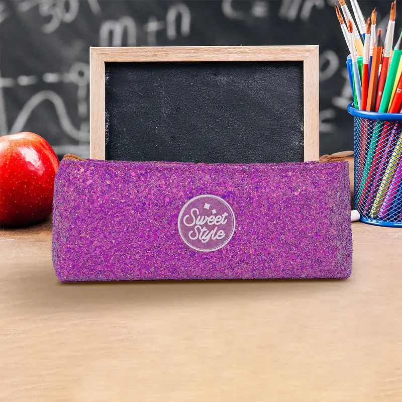 Lapicera/Estuche De Glitter Color Fiusha 1