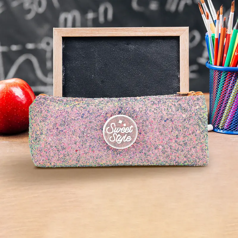 Lapicera/Estuche De Glitter Color Tornasol 1