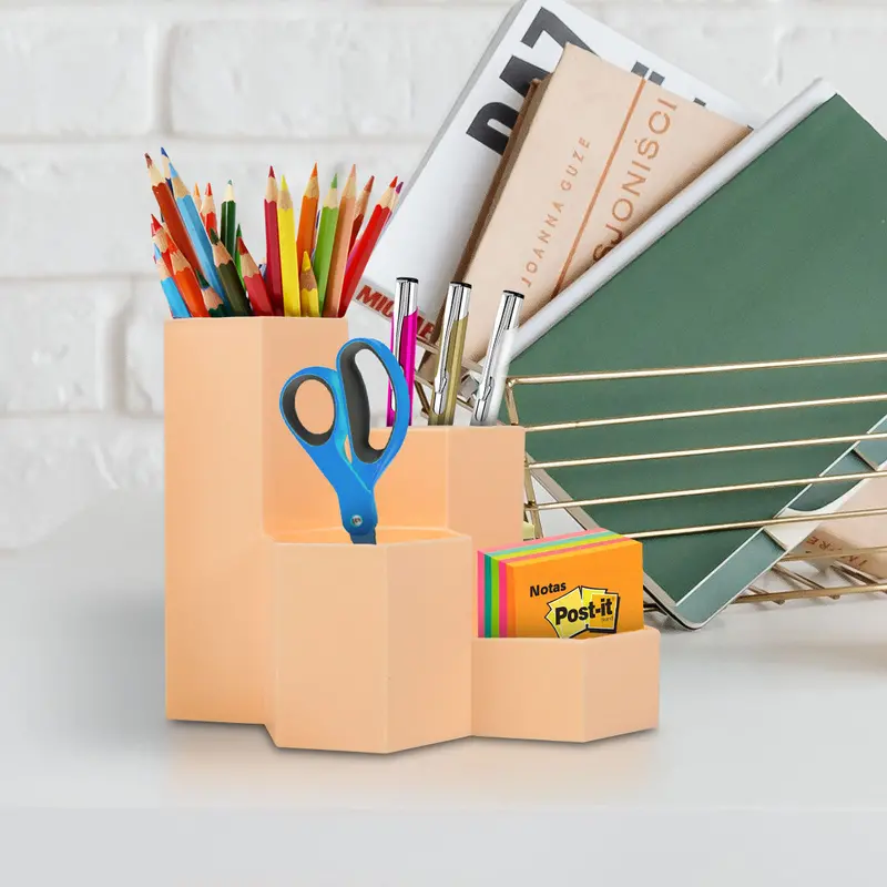 Lapicera Organizador De Escritorio Color Durazno 1