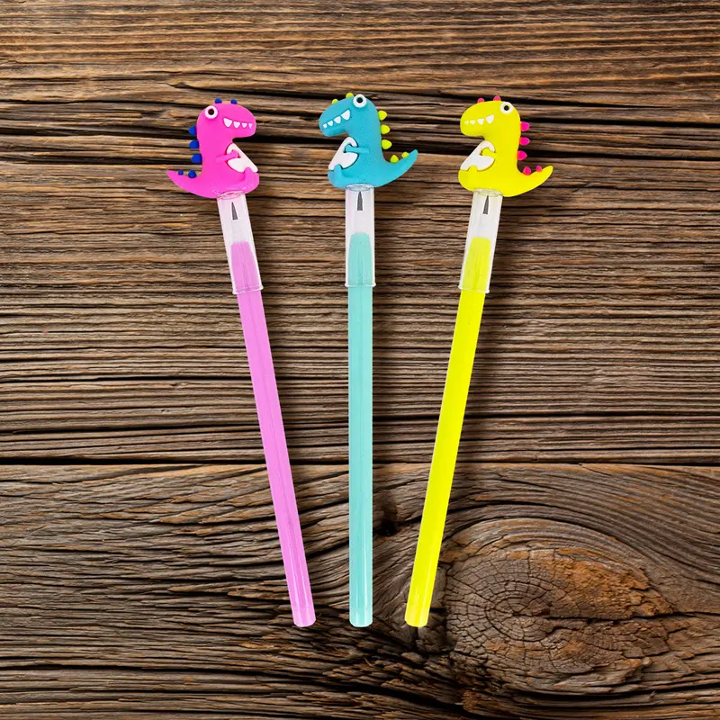 Lapiceros Tipo Pencil Dinosaurios Con 3 Pza. 2