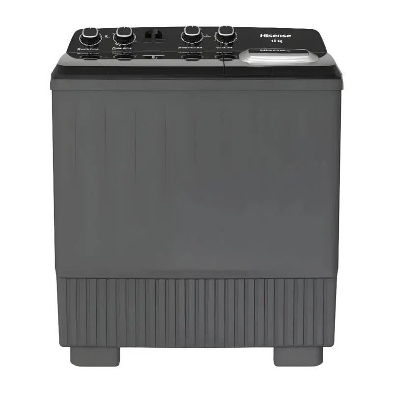 Lavadora Doble Tina Hisense 18 Kilos Carga Superior Gris Wsa1804p 1