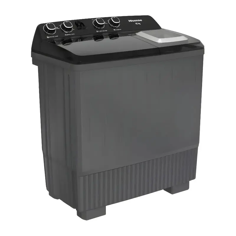 Lavadora Doble Tina Hisense 18 Kilos Carga Superior Gris Wsa1804p 2