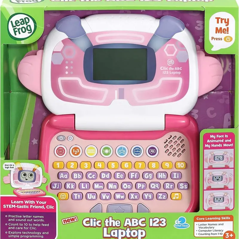 Leapfrog Clic The Abc 123 Laptop - Pink 2