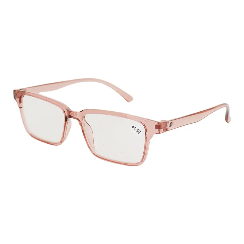 Lente Con Armazón Cuadrado Color Rosa Para Lectura, Dioptría 1.50 2